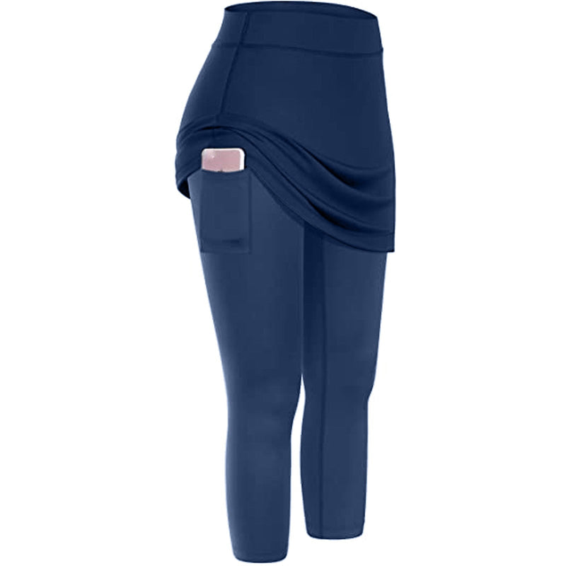 Rock leggings with practical side pockets – Mireille-Dark blue-S-State of Style