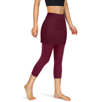 Rock leggings with practical side pockets – Mireille-Wine red-S-State of Style