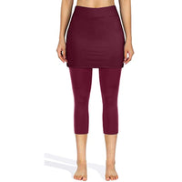 Rock leggings with practical side pockets – Mireille-Wine red-S-State of Style