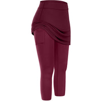 Rock leggings with practical side pockets – Mireille-Wine red-S-State of Style