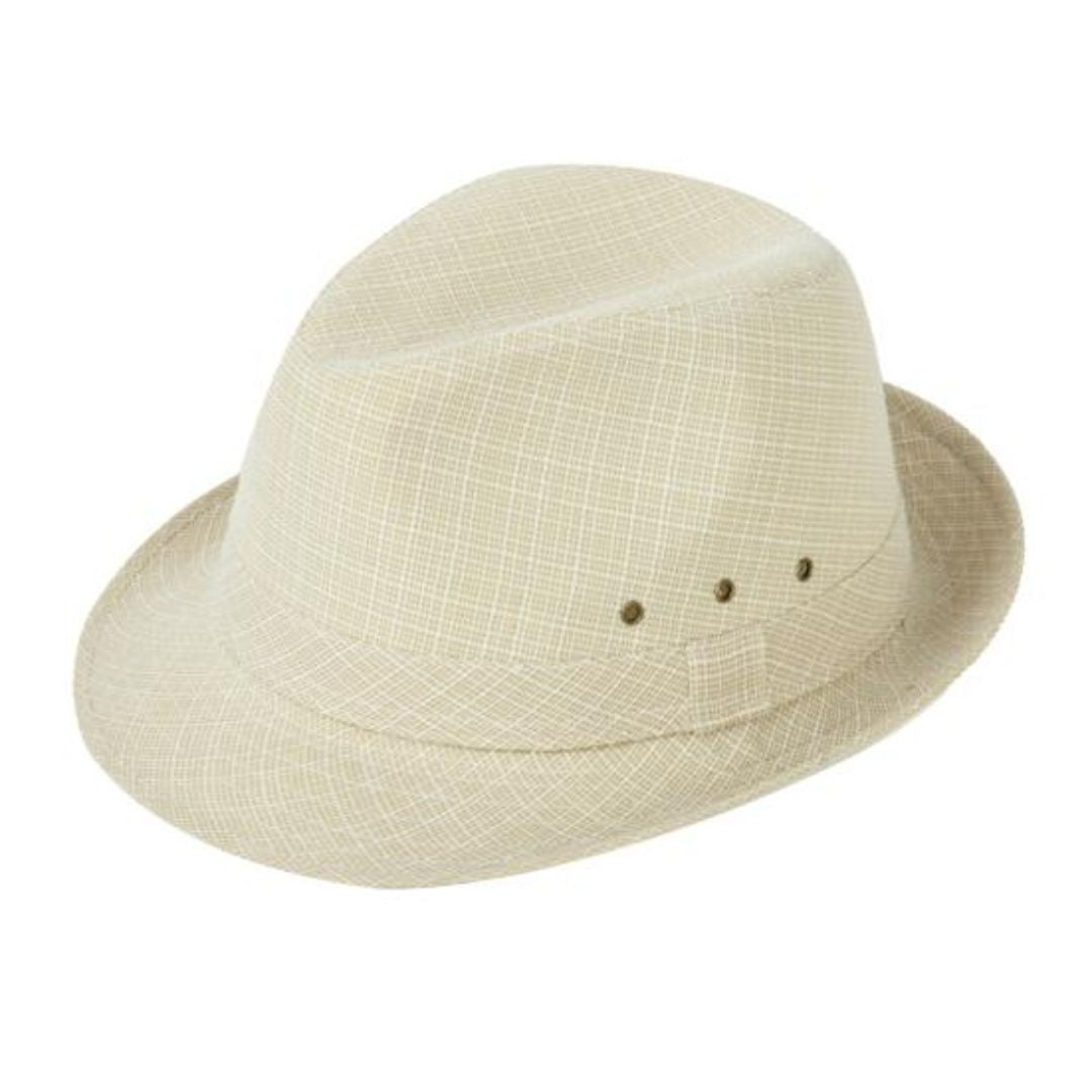 Roger Traditional Hat – Classic Fedora with Checkered Pattern-Beige-57-State of Style