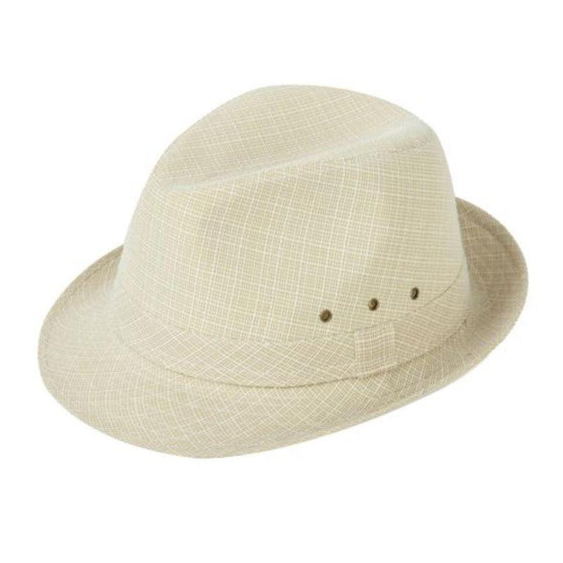 Roger Traditional Hat – Classic Fedora with Checkered Pattern-Beige-57-State of Style