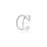 Rol-shaped Creole Earring - Isabelle-Silver-State of Style