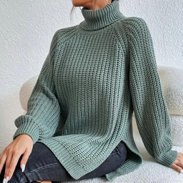 Roll-neck jumper for women - Velmora-Green-S-State of Style