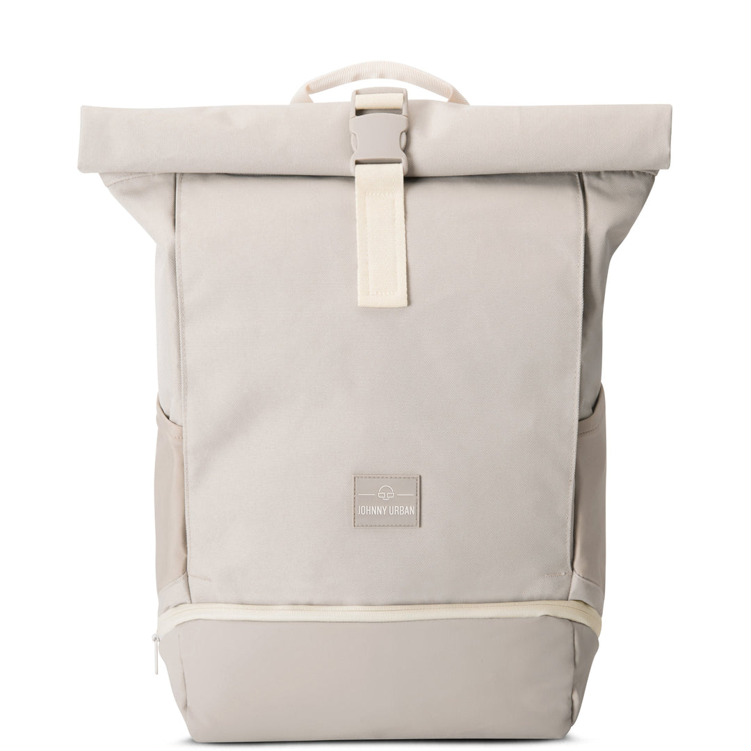Rolltop Backpack – UrbanFlow-Beige Grey-State of Style