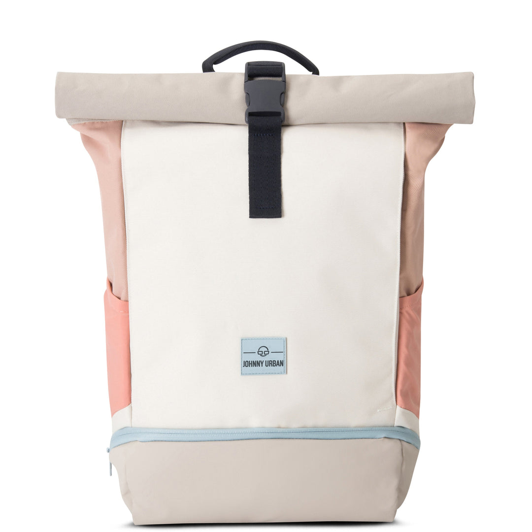 Rolltop Backpack – UrbanFlow-Beige Pink-State of Style