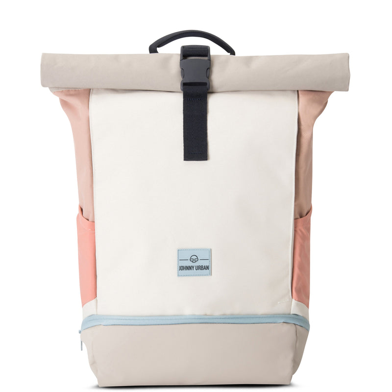 Rolltop Backpack – UrbanFlow-Beige Pink-State of Style