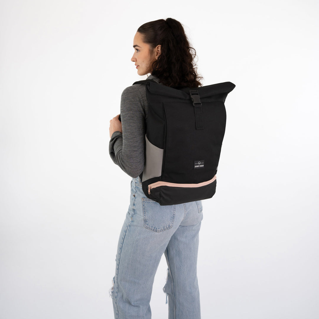 Rolltop Backpack – UrbanFlow-Black-State of Style