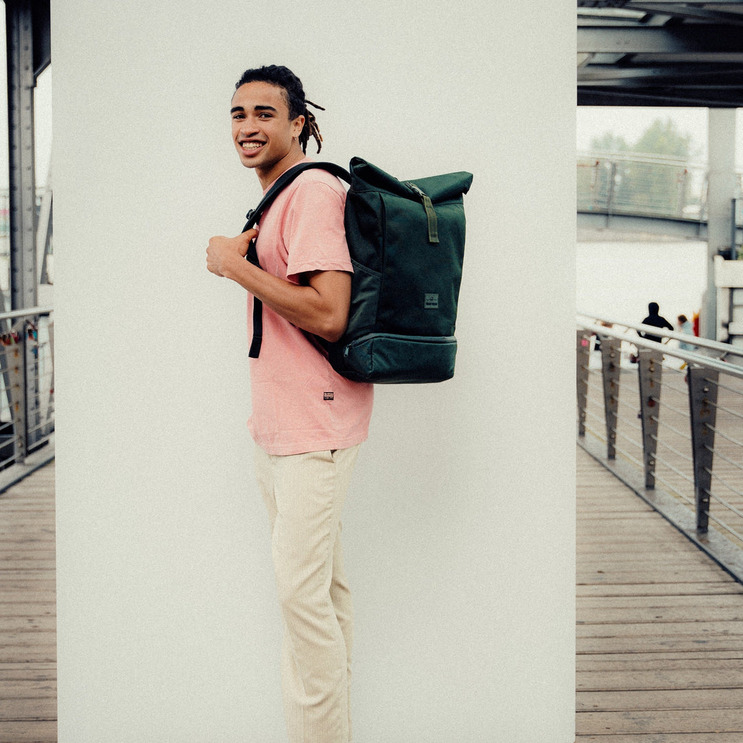Rolltop Backpack – UrbanFlow-Black-State of Style