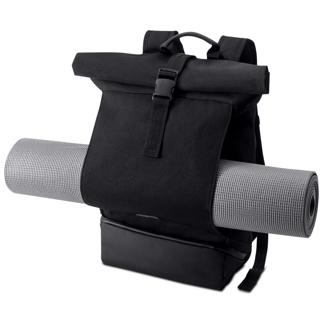 Rolltop Backpack – UrbanFlow-Black-State of Style