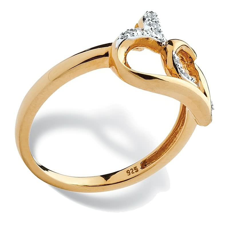 Romantic Heart Ring | Elegant Silver Band-Gold-5-State of Style