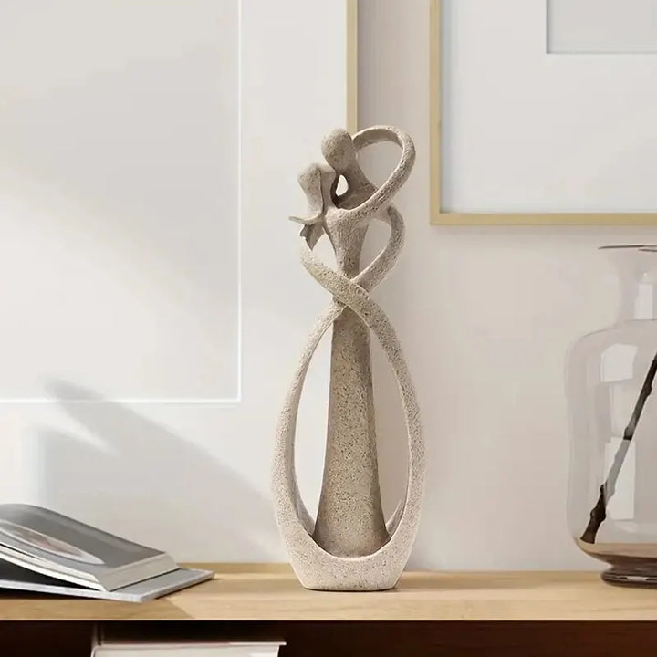 Romantic Resin Sculpture - Serene Embrace-State of Style