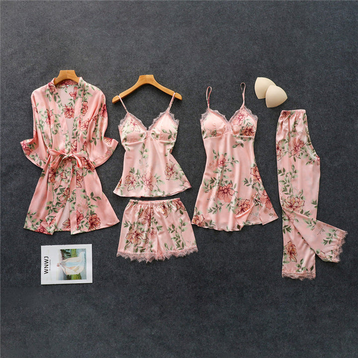 Romantic Satin Loungewear Set | Comfortable & Stylish-Pink-M-State of Style