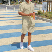 Ronan | Men's Summer Set – Lightweight & Stylish for Warm Days-Beige-M-State of Style