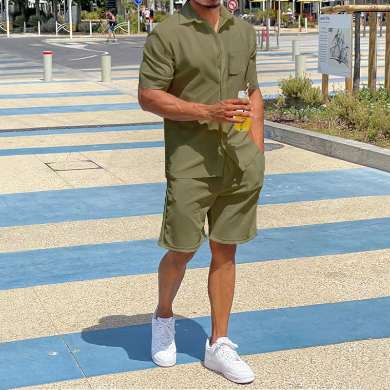 Ronan | Men's Summer Set – Lightweight & Stylish for Warm Days-Green-M-State of Style