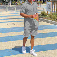 Ronan | Men's Summer Set – Lightweight & Stylish for Warm Days-Grey-M-State of Style
