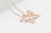 ROSE GOLD OPAL BUTTERFLY NECKLACE-State of Style