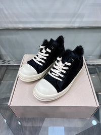 Rosy Runner Sneakers – High-Top Leather Sneakers with Thick Sole-Black Low-Top-AU 5.0 (22.5cm)-State of Style