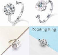 Rotating Crystal Ring | Elegant Spin Design | Women's Jewellery-State of Style