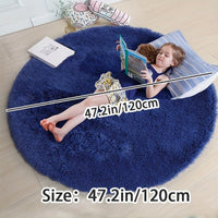 Round Fluffy Rug - Clouda-120cm x 120cm-Light grey-State of Style