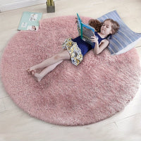 Round Fluffy Rug - Clouda-120cm x 120cm-Light grey-State of Style