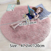 Round Fluffy Rug - Clouda-120cm x 120cm-Light grey-State of Style