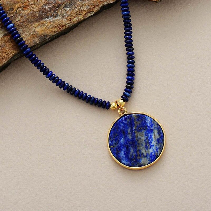 Round Lapis Necklace - Astrid-State of Style