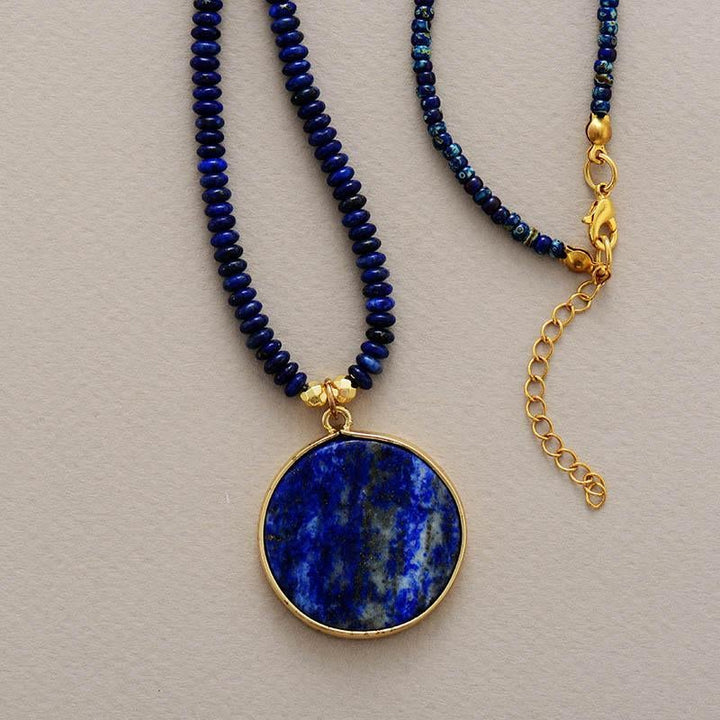 Round Lapis Necklace - Astrid-State of Style