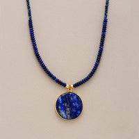 Round Lapis Necklace - Astrid-State of Style