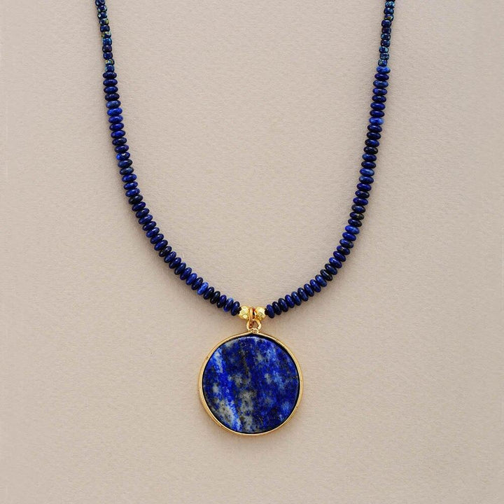 Round Lapis Necklace - Astrid-State of Style