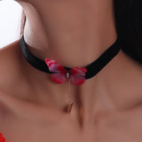 Royal Round Velvet Choker Necklace-Butterfly-State of Style