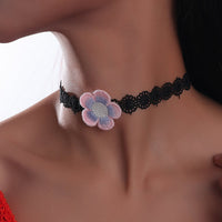 Royal Round Velvet Choker Necklace-Flower-State of Style