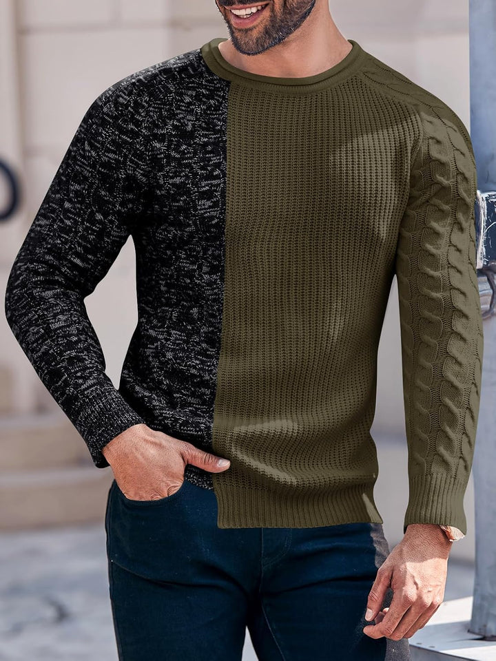 Rugged Men's Sweater – Damian-White Grey-M-State of Style