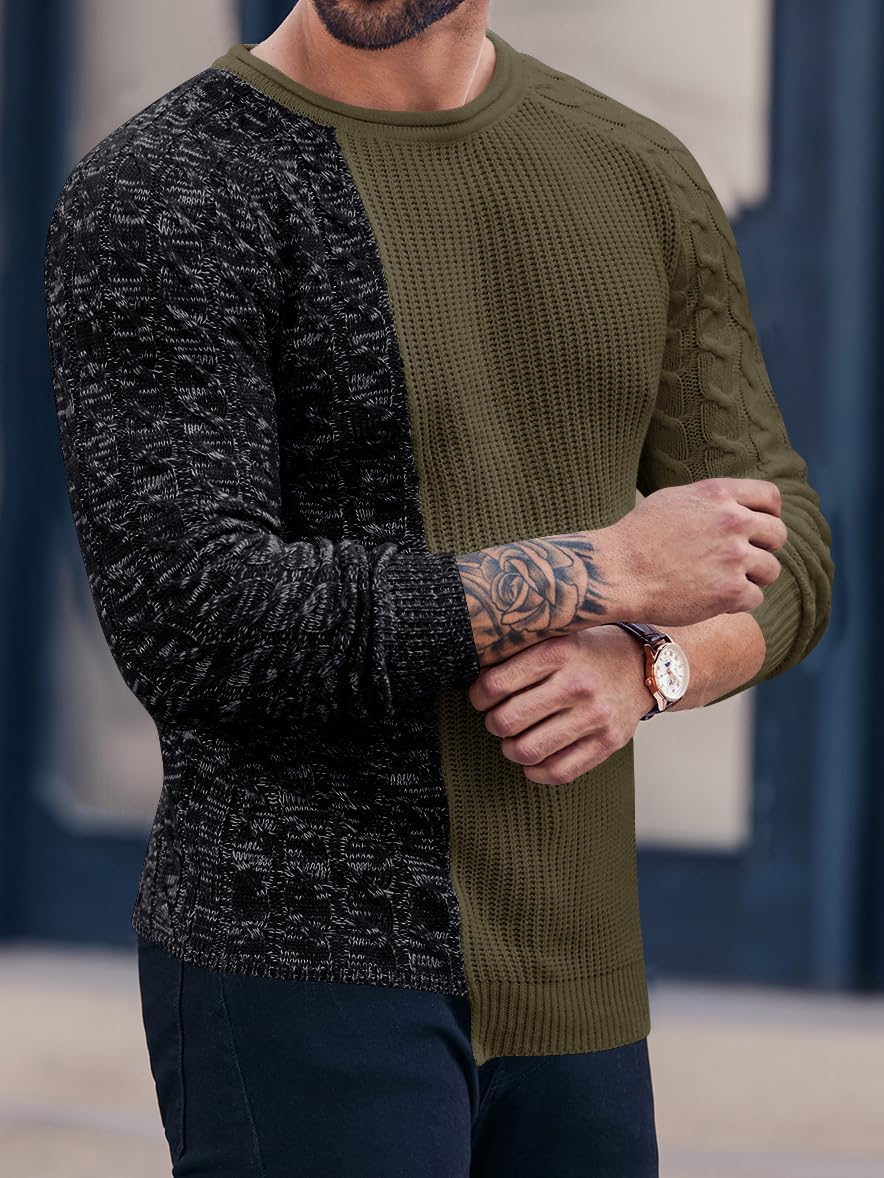 Rugged Men's Sweater – Damian-White Grey-M-State of Style