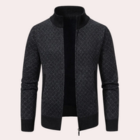 Runia - Knitted Cardigan for Men-Black-S-State of Style