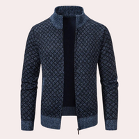 Runia - Knitted Cardigan for Men-Blue-grey-S-State of Style