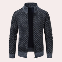 Runia - Knitted Cardigan for Men-Dark grey-S-State of Style