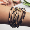 Leopard Leather Bracelet | Multi-Layer Fashion Jewellery