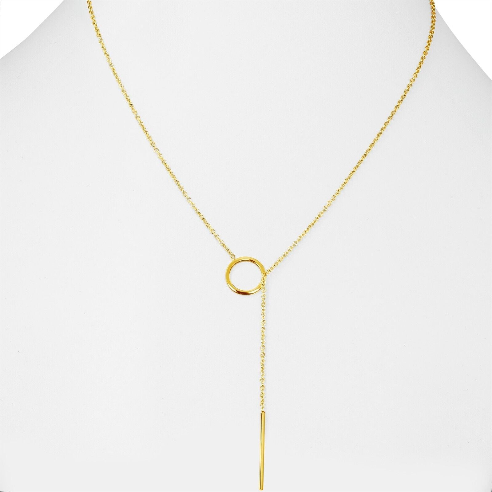 Gold Drop Bar Lariat Necklace | Elegant Women's Jewellery | Versatile Style