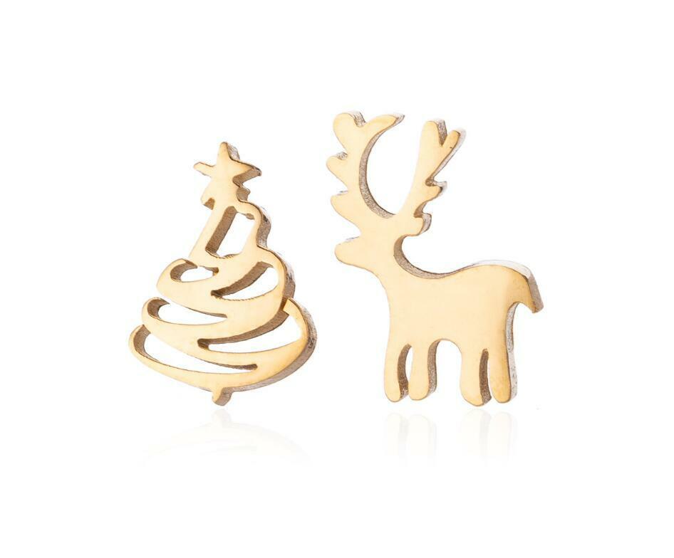 Silver Christmas Stud Earrings | Festive Women's Jewellery