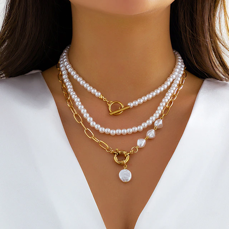 Elegant Multi-Layer Pearl Necklace | Timeless Statement Jewellery