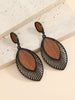 Boho Wood Teardrop Earrings | Trendy and Lightweight Jewellery