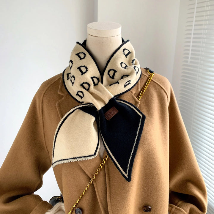 Sabina Neck Scarf | Stylish and Warm-Beige/Black-State of Style