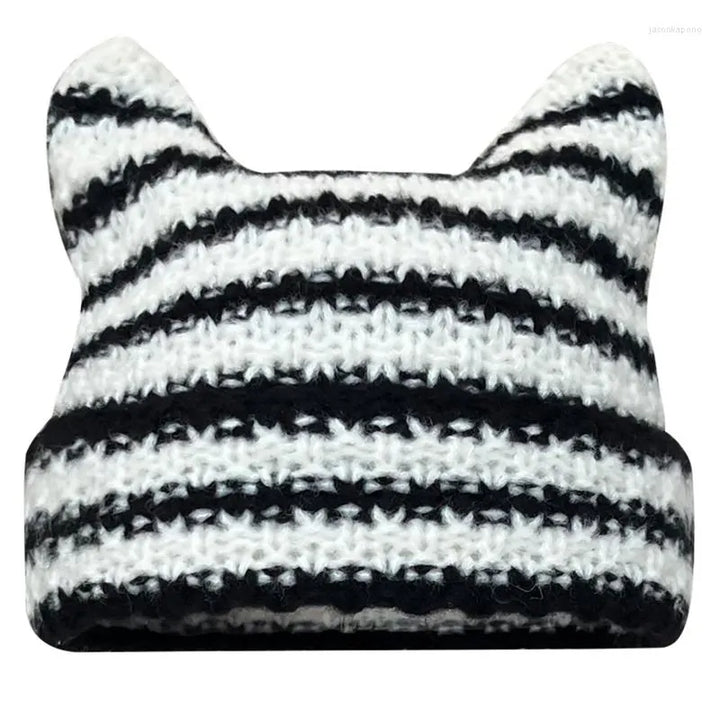 Sabrina Knitted Hat | Cute and Trendy-Black and White-State of Style
