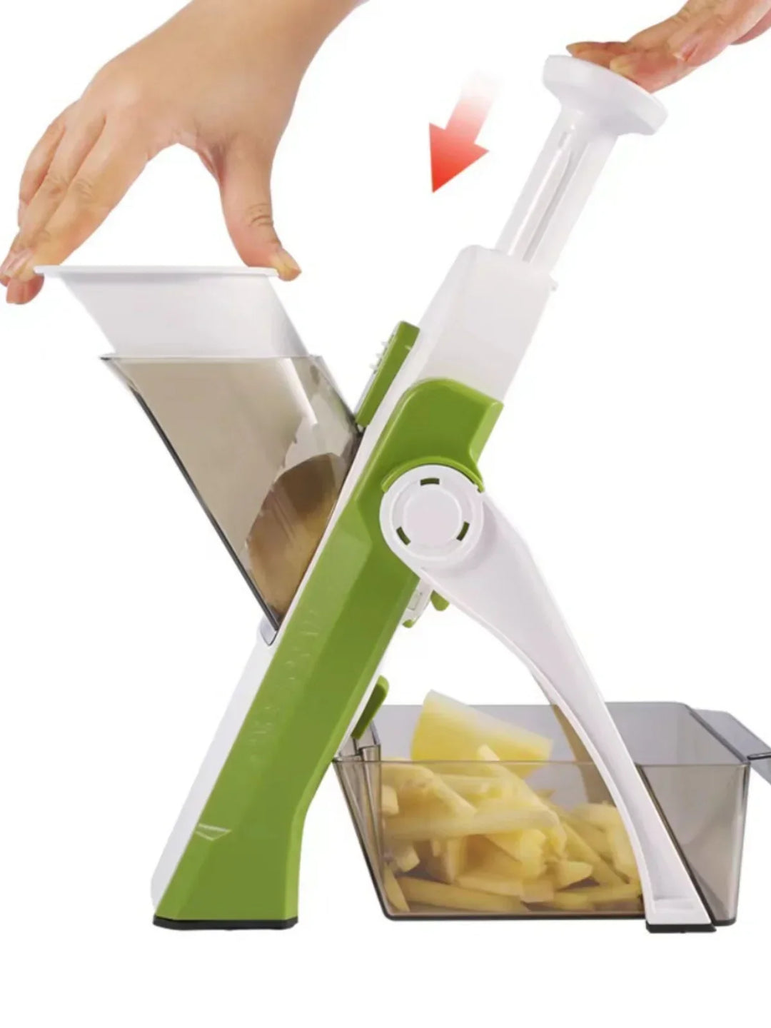 Safe 5-in-1 Vegetable Chopper (1+1 free) - VeggieChop Pro-Light green-State of Style