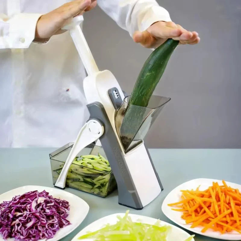 Safe 5-in-1 Vegetable Slicer (Buy 1 Get 1 Free) - VeggieChop Pro-Blue-State of Style