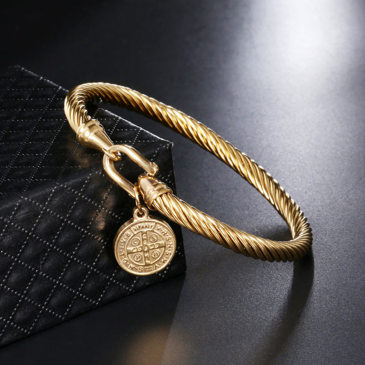 Saint Benedict Charm Bracelet - Benedetta-Gold-State of Style