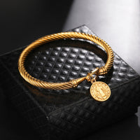 Saint Benedict Charm Bracelet - Benedetta-Gold-State of Style