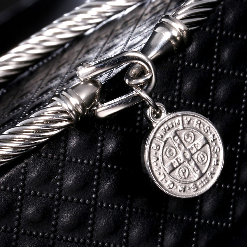 Saint Benedict Charm Bracelet - Benedetta-Silver-State of Style