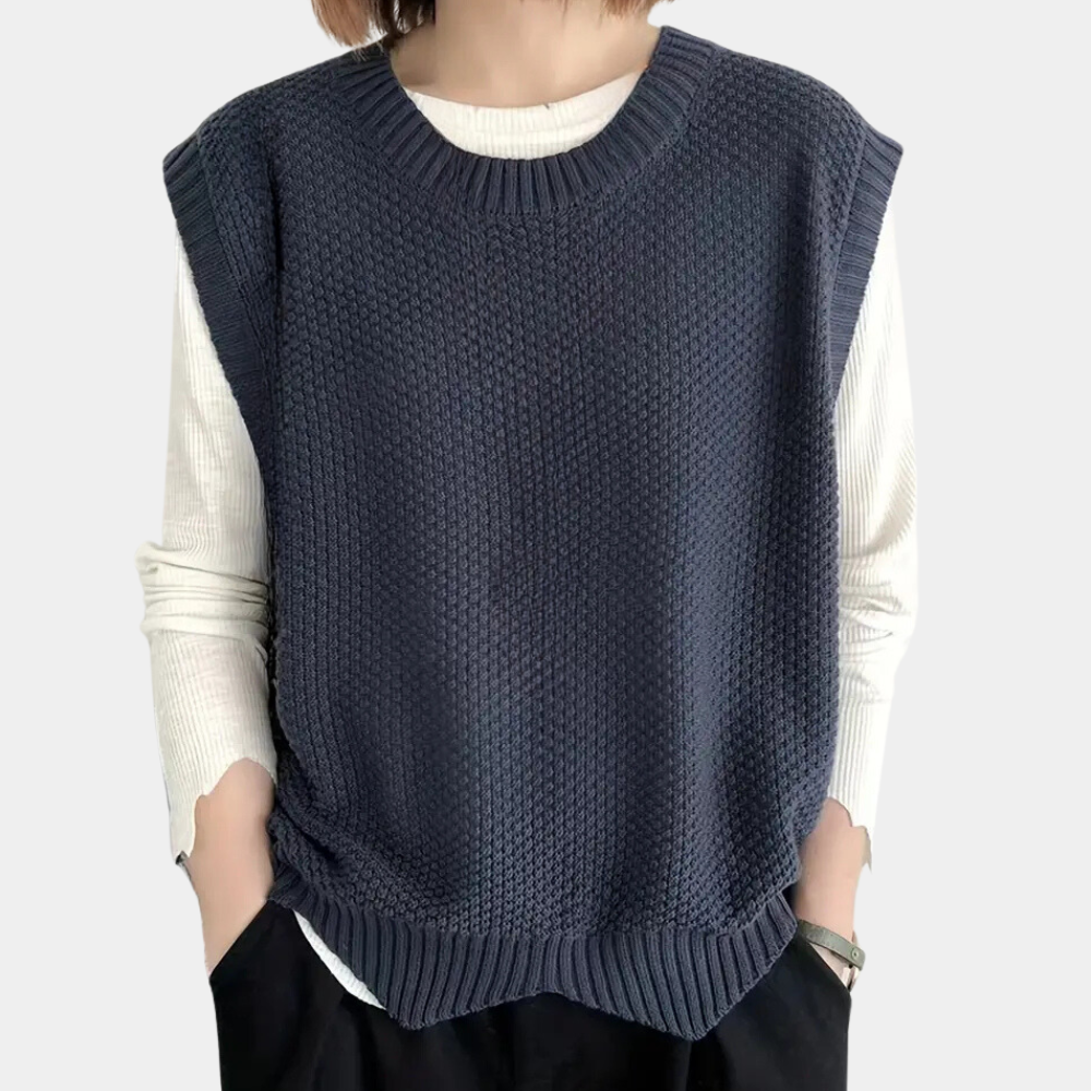 Sala - Hip Knitted Cardigan for Women-Marine blue-XS-State of Style